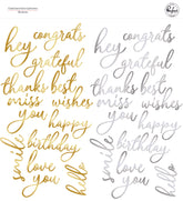 Foiled Script Sentiment ephemera